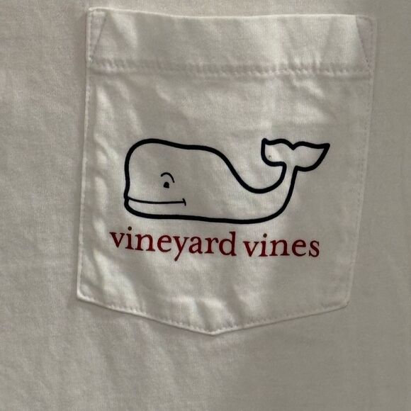 Vineyard Vines Festive Whale Long Sleeve - White and Pink - Picture 5 of 7